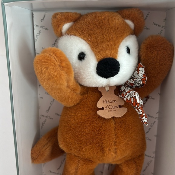 Histoire d’Ours Soft and cuddly Orange/Brown Fox Plush Toy 11” in in gift box - Picture 4 of 8